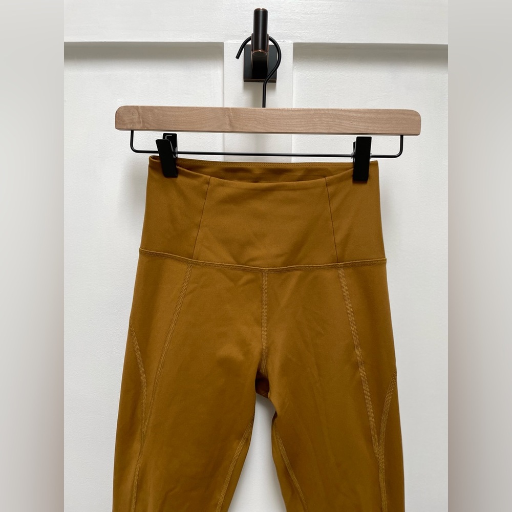 GIRLFRIEND COLLECTIVE High Rise Classic Compressive Leggings in Saddle Size XS - Picture 6 of 8